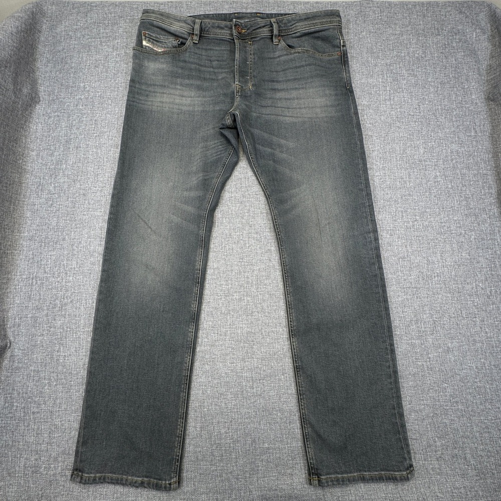 Diesel Safado Straight Jeans Mens W38 L32 Gray RM031 Stretch Denim Button Fly